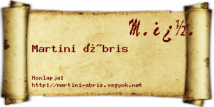 Martini Ábris névjegykártya